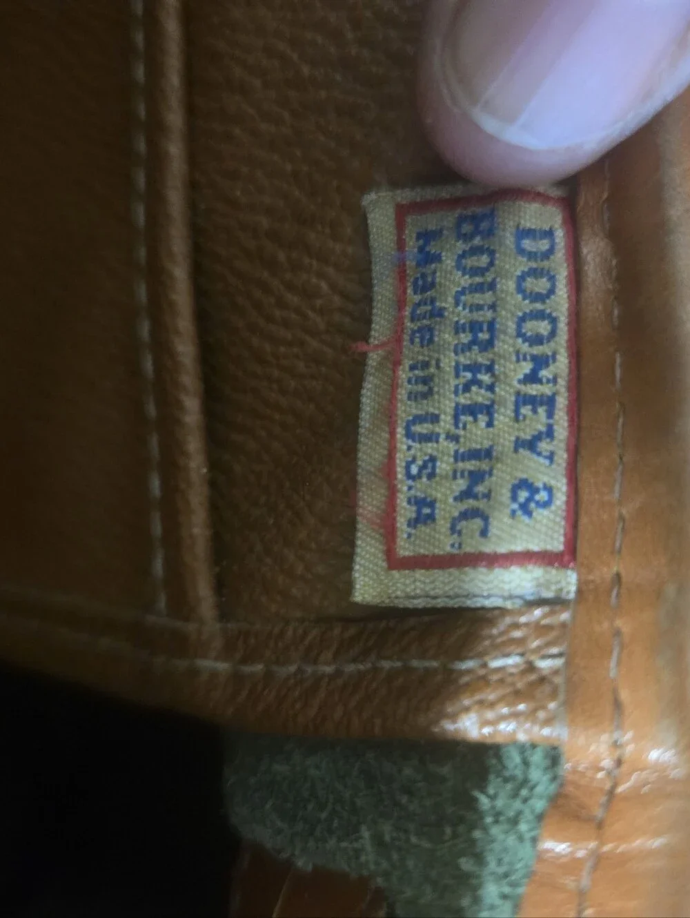 Vintage Dooney & Bourke AWL Green Equestrian Satchel